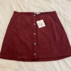 Jack by BB Dakota faux suede maroon skirt